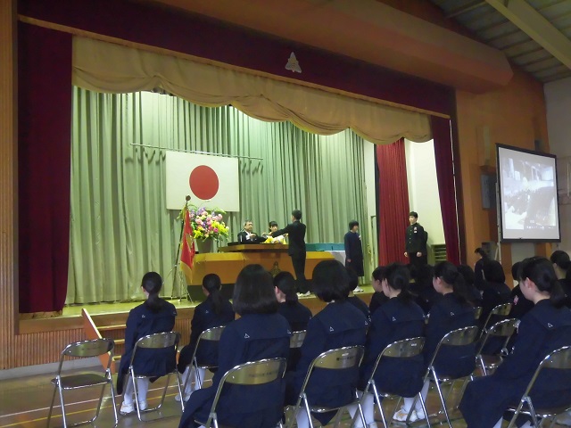 福島市立渡利中学校平成29年度第71回卒業証書授与式