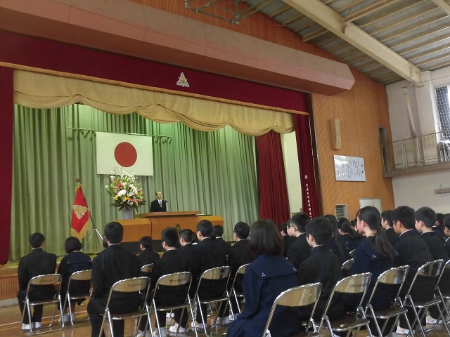 福島市立渡利中学校平成30年度第72回入学式