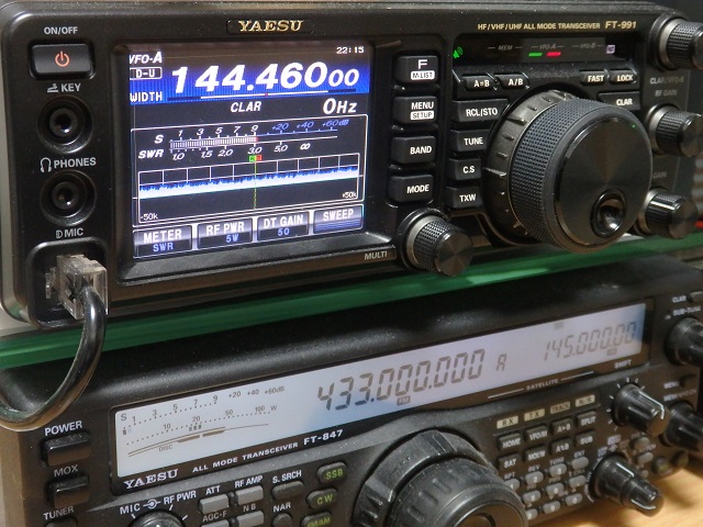 YAESU FT-991, YAESU FT-847S(改)