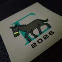 QSOパーティの干支（馬）の記念ステッカー