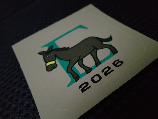 QSOパーティの干支(馬)の記念ステッカー