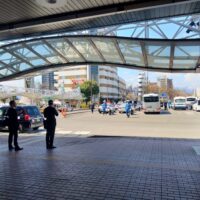 天皇皇后両陛下行幸啓・愛子内親王殿下お成り特別奉迎(ご到着前の福島駅西口)