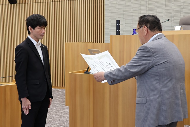 福島市議会6月定例会議(全国市議会議長会表彰状伝達式)