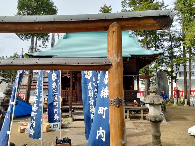 七社宮神社の祭礼式典の準備