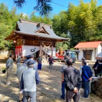 春日神社例大祭の準備