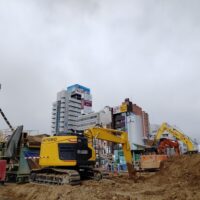 福島駅前東口再開発現場